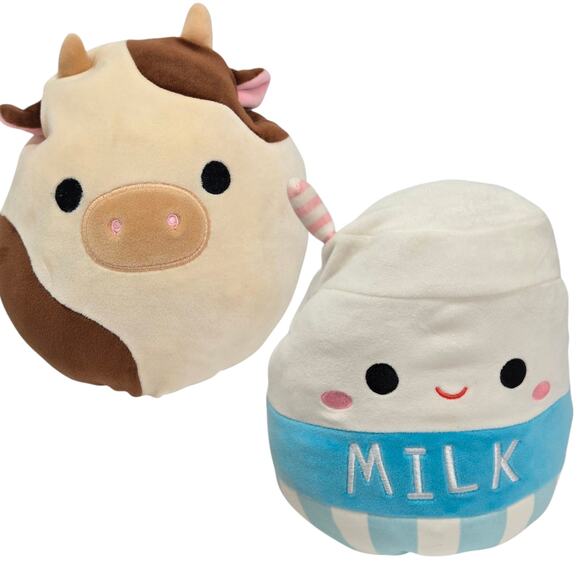 Kellytoy‎ Flipamallows Ronnie Cow Melly Milk Squishmallow Stuffed Animal Plush - Picture 1 of 10
